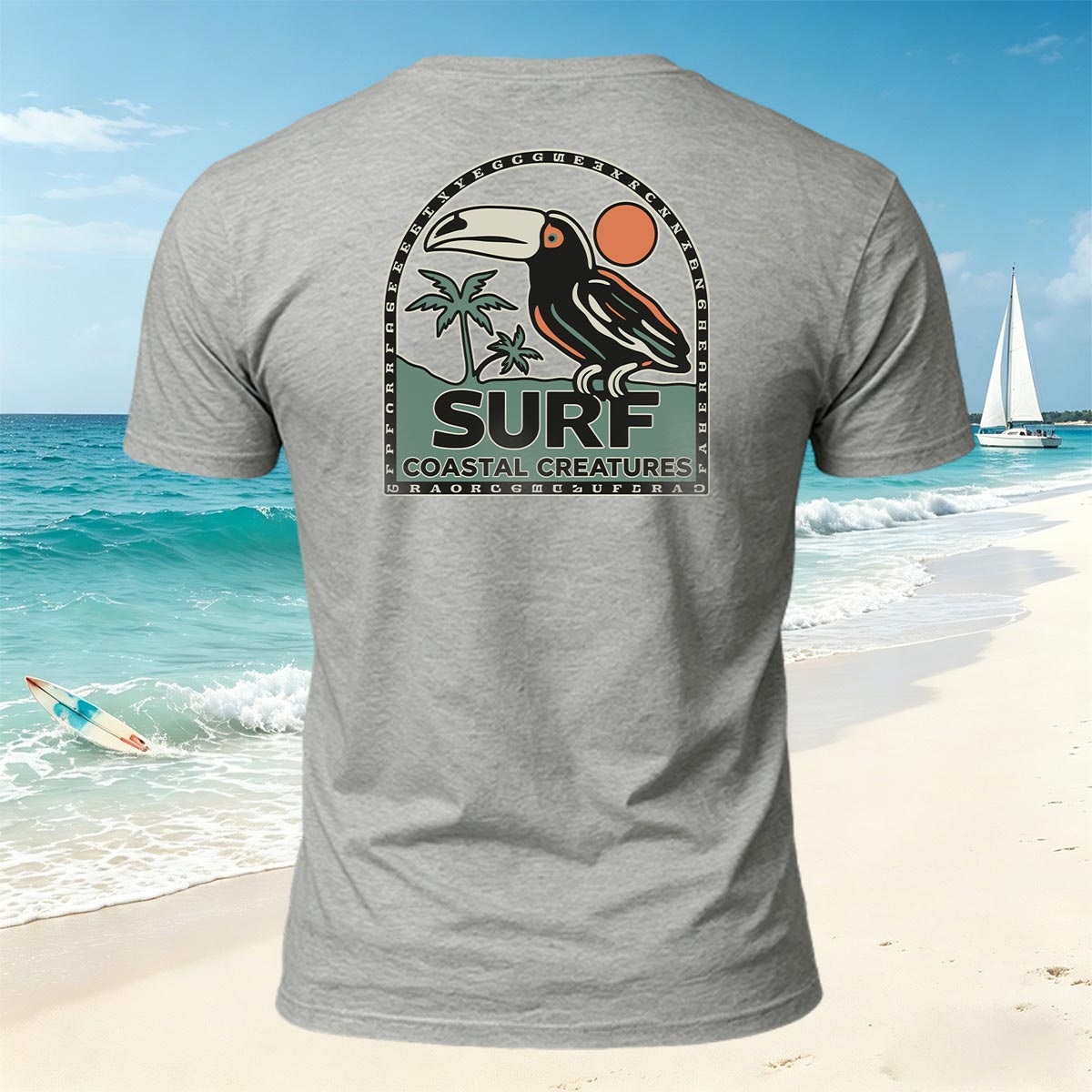Toucan Tropical Coastal Casual Breathable T-Shirt