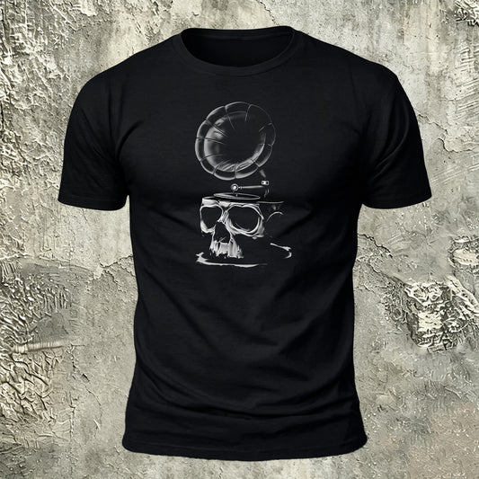 Vintage Music Print Casual Premium Cotton T-Shirt
