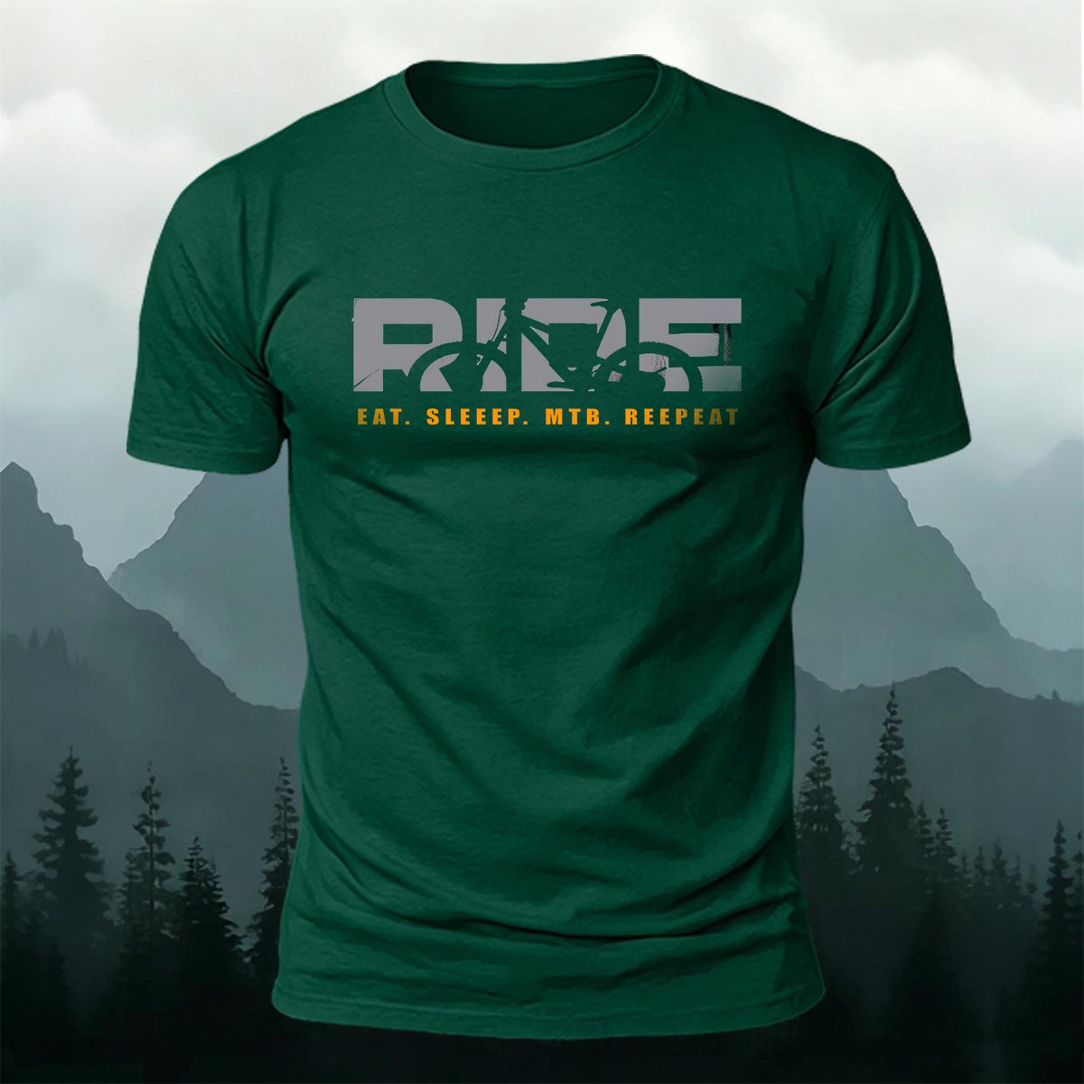 Ride Print Minimalist Style Breathable Material T-Shirt