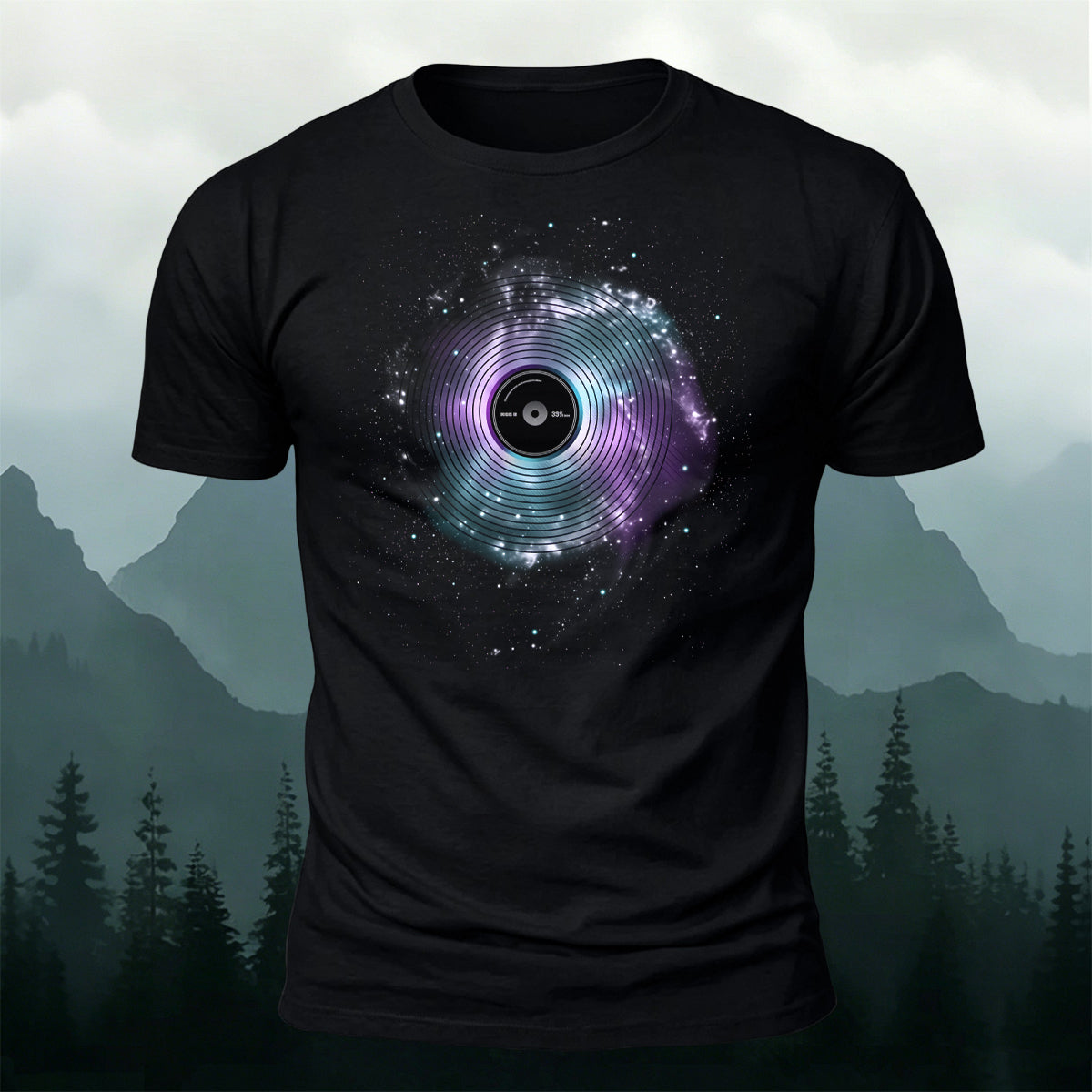 Music Player Print Casual 100% Cotton T-Shirt