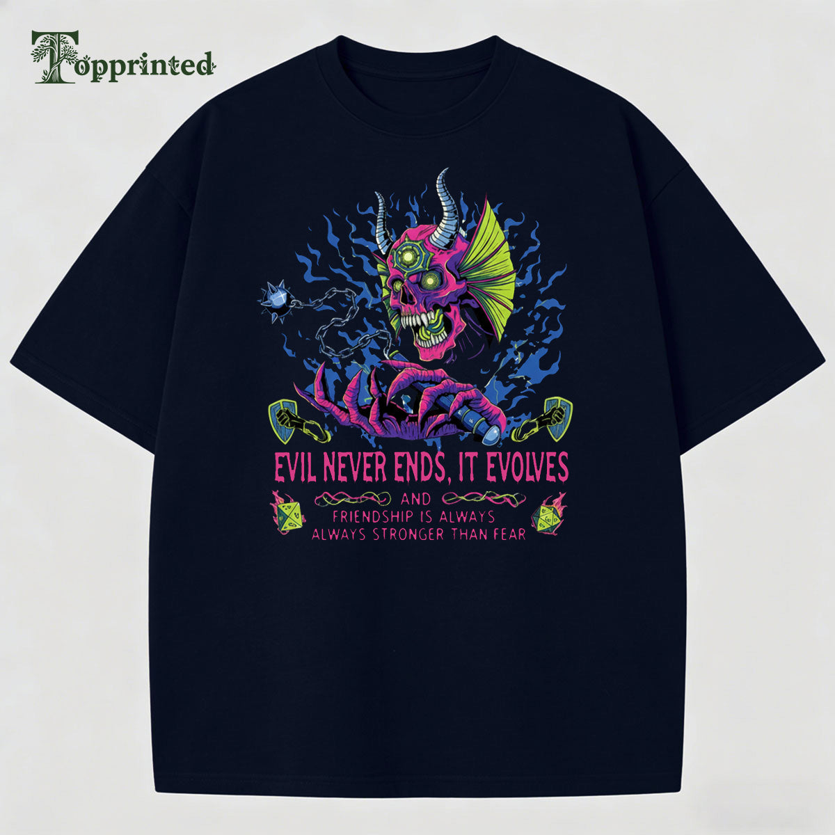 Evil Never Ends Cottonly Casual T-shirt