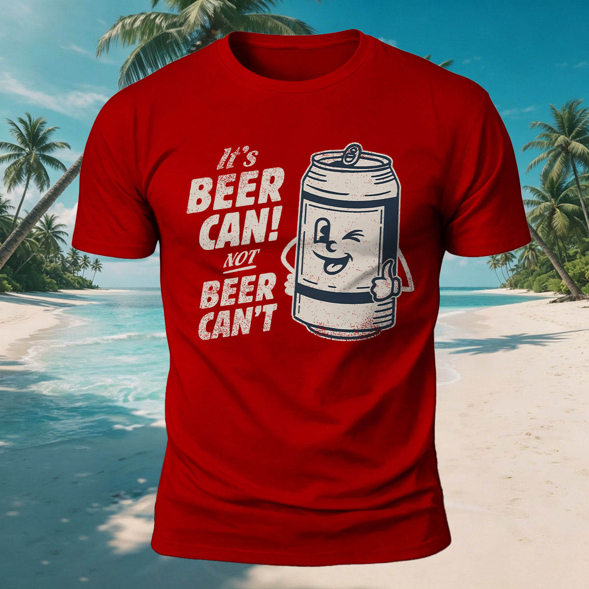 Soda Can Print Versatile Breathable Cotton T-Shirt