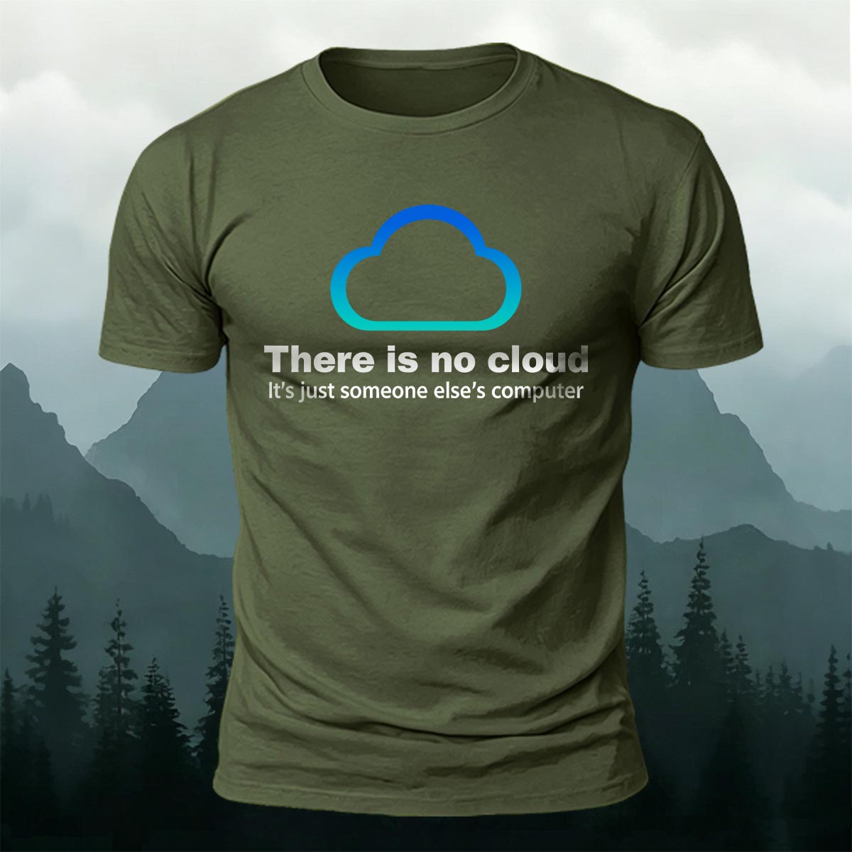 Fun Cloud Simple Creative 100% Cotton Casual T-Shirt