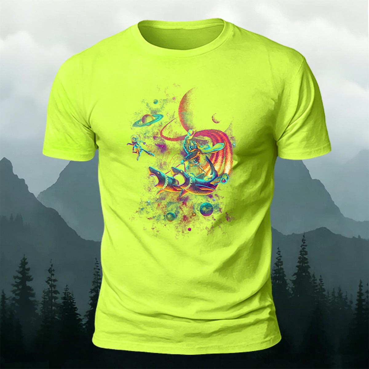 Fun Starry Sky Print Fashionable Breathable T-Shirt