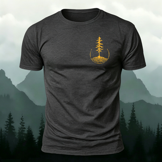 Minimalist Tree Pattern Casual Breathable T-Shirt