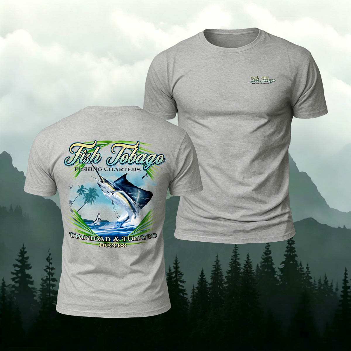 Fish & Jobago Casual Versatile 100% Cotton T-Shirt