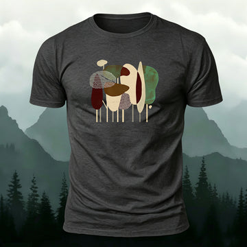 Cartoon Forest Simple Fashion Premium Cotton T-Shirt