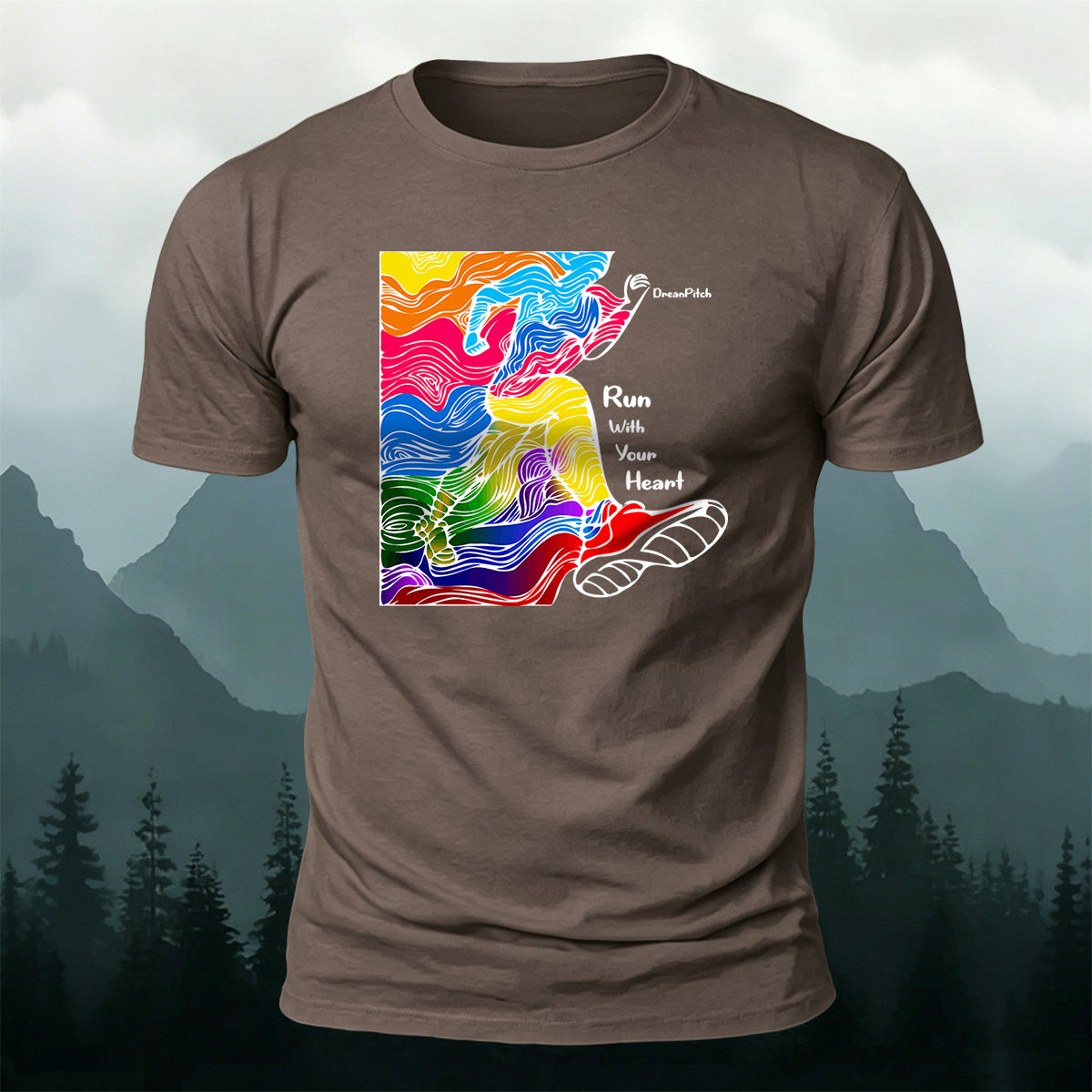 Running Enthusiasts Printed Casual Breathable Tee