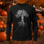 Premium Cotton Skeleton Tree & Roots Halloween Long Sleeve T-Shirt