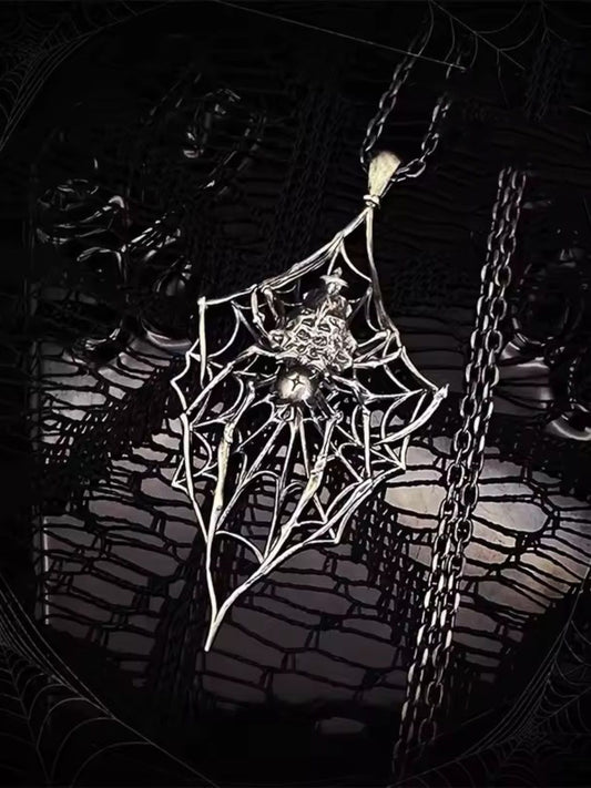 Dark Spider Pendant Necklace