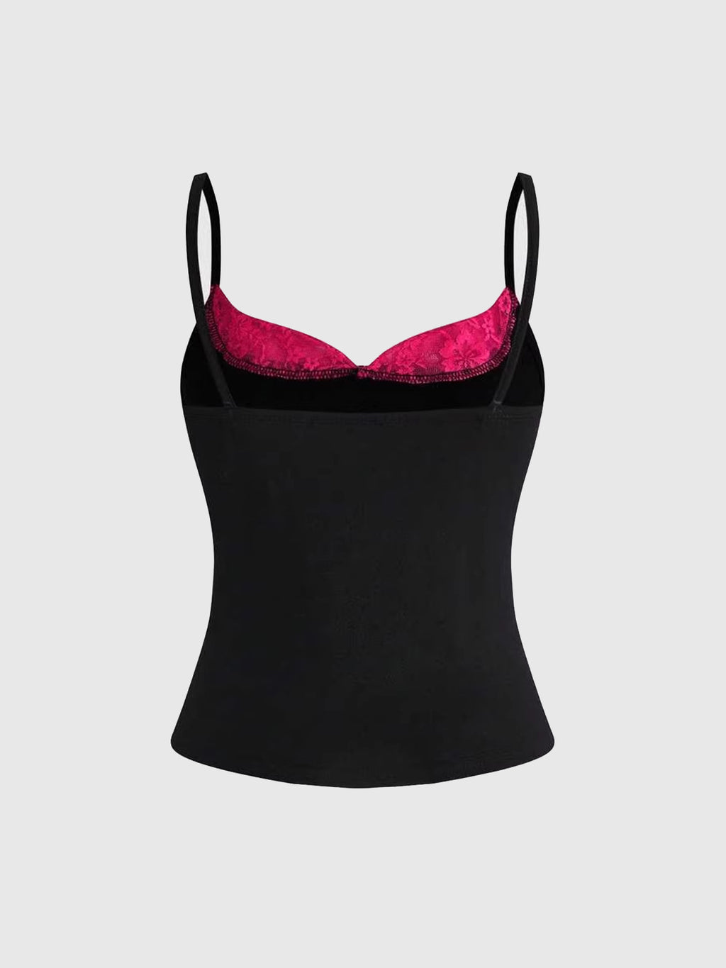 Sexy Lace-Trimmed Printed Fashion Tank Top