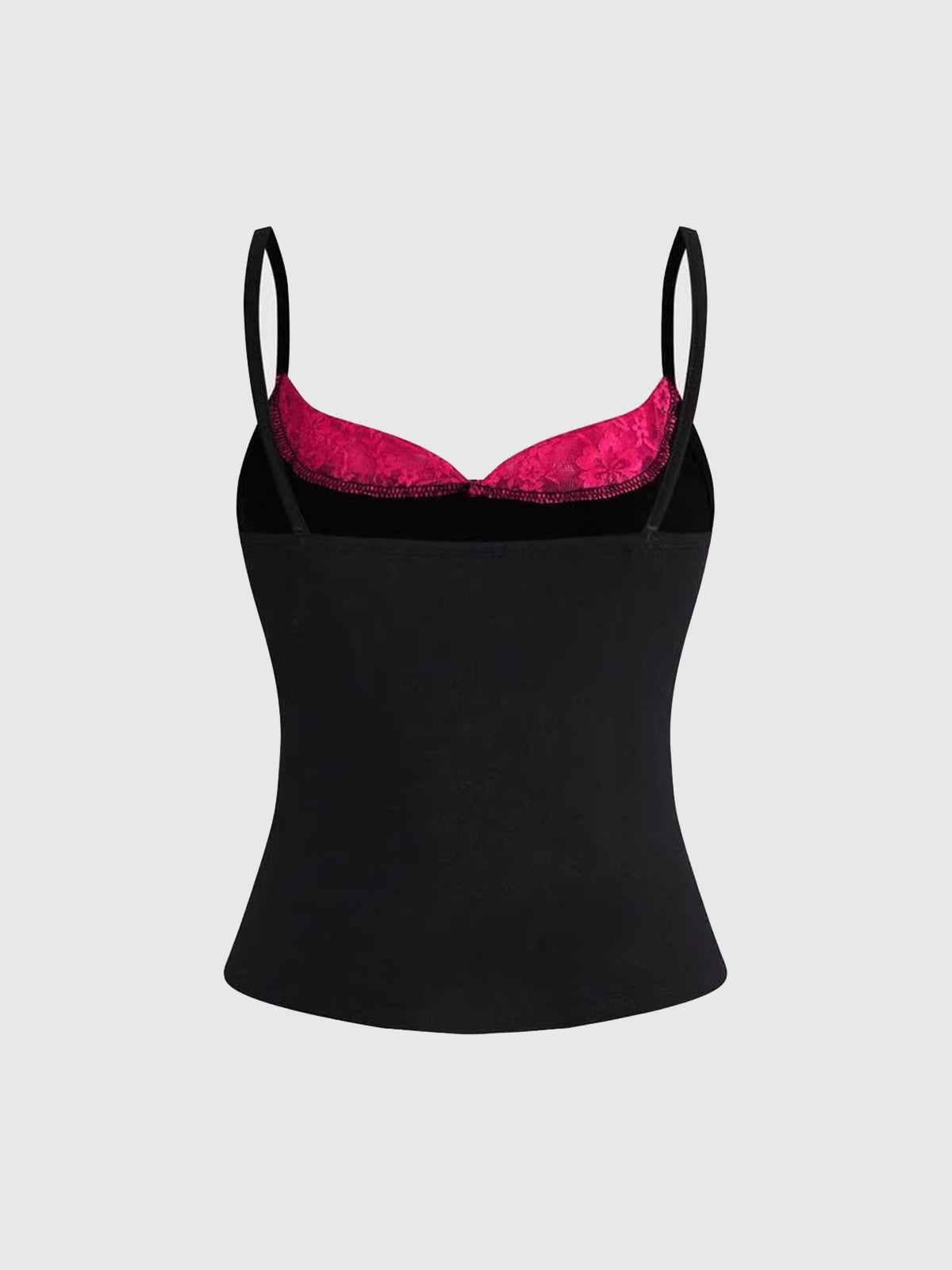 Sexy Lace-Trimmed Printed Fashion Tank Top