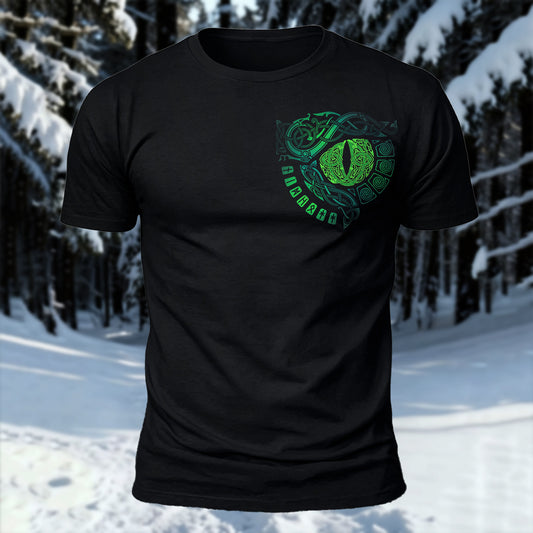 Dragon Eye Totem Printed Short Sleeve T-Shirt