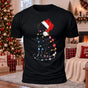 DTG Christmas Kitty Printed Casual Short Sleeve T-Shirt