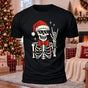 Rock Skull Christmas Printed Casual Short Sleeve T-Shirt