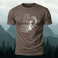 Running Line Print Outdoor 100% Cotton T-Shirt