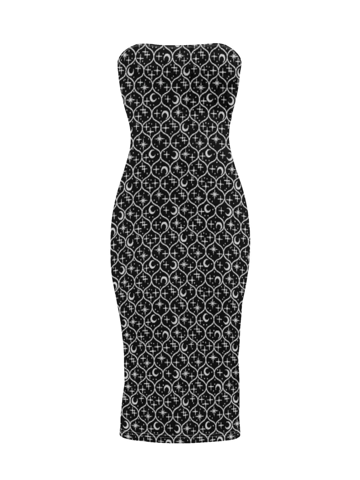 Star Print Gothic Trend Bodycon Skirt