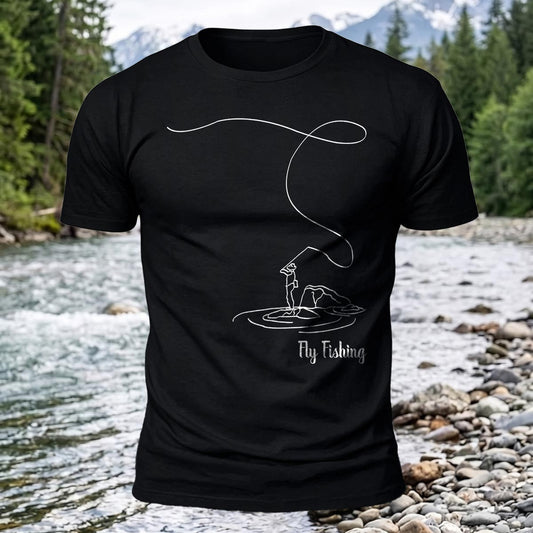 Fly Fishing Printed Short Sleeve T-Shirt