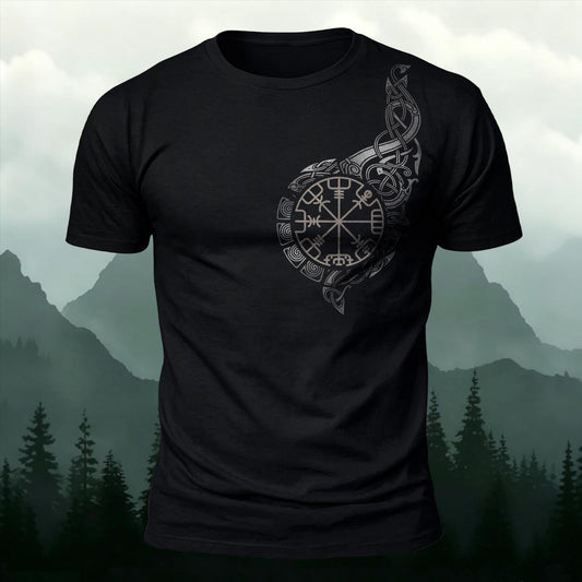 Viking Norse Knotwork Totem Printed Short Sleeve T-Shirt