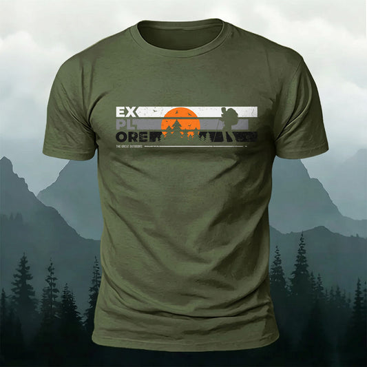Premium Cotton Forest Explore Casual T‑Shirt