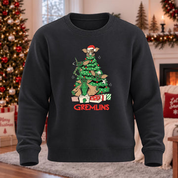 Monster Christmas Printed Crew Neck Sweatshirt