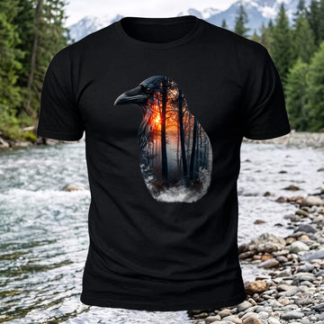 DTG Crow Woods Printed Short Sleeve T-Shirt