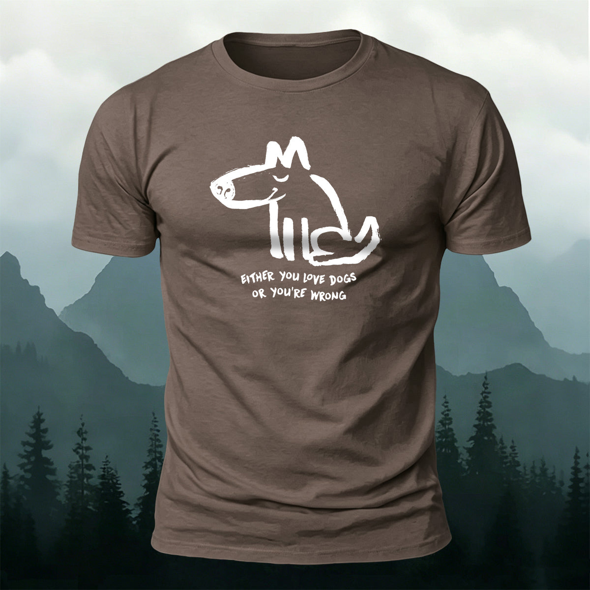 100% Cotton Dog-Themed Casual Crew-Neck T-Shirt