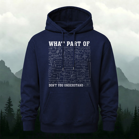 Cotton-Blend Funny Math Formulas Print Versatile Hoodie