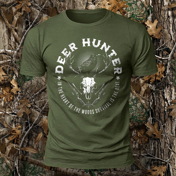 DTG Deer Hunter Printed Short Sleeve T-Shirt