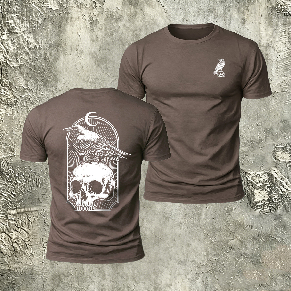 Skull Bird Casual Premium Cotton T-Shirt