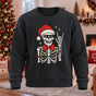 Rock Skull Christmas Printed Round Neck Sweatshirt