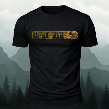 Rushing Through The Woods Printed Short Sleeve T-Shirt
