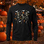 Premium Cotton Dancing Skeletons Autumn Leaves Halloween Long Sleeve T-Shirt