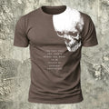 Skull Letter Print Personalized Casual Tee