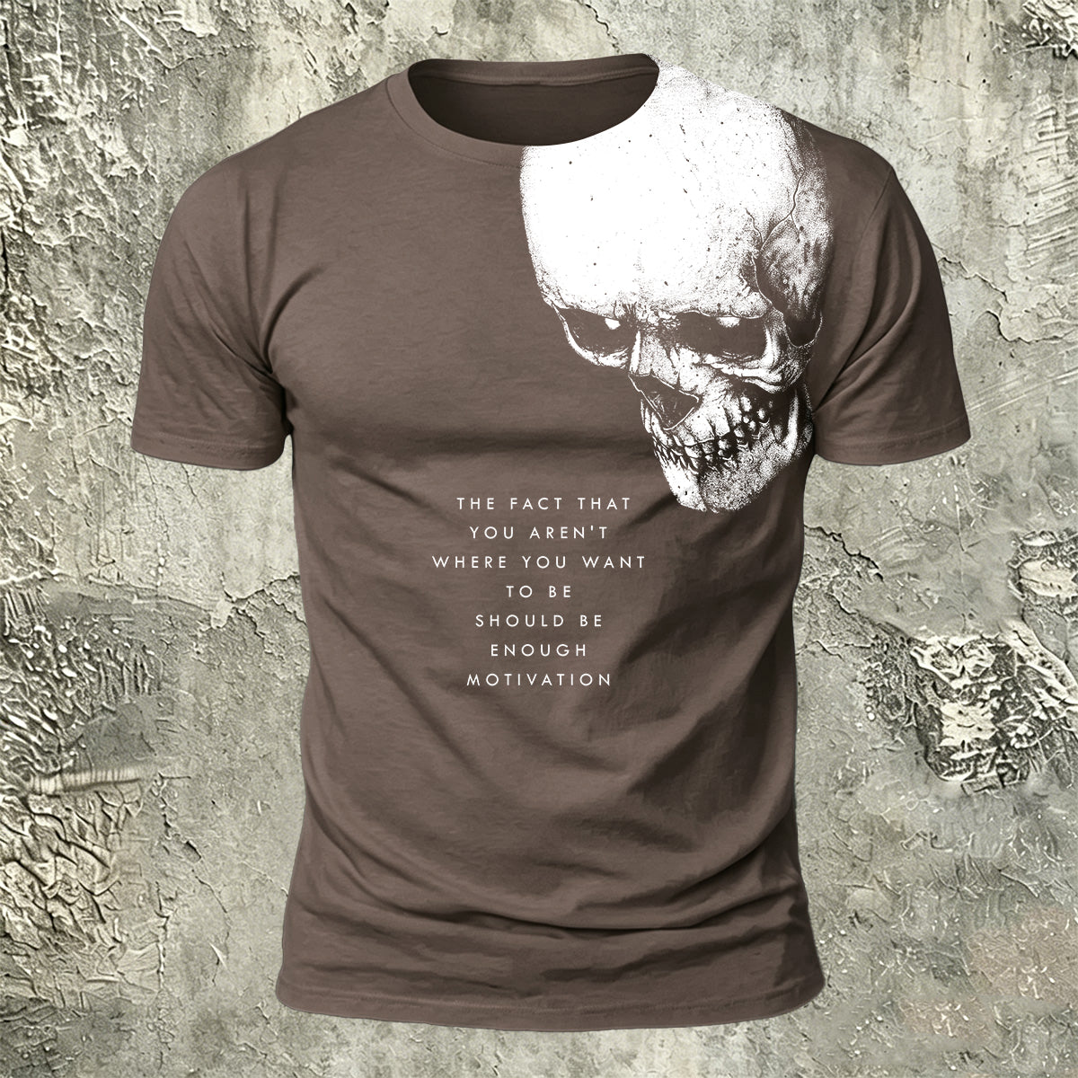 Skull Letter Print Personalized Casual Tee