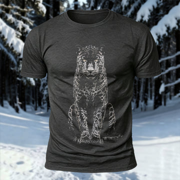 DTG Sitting Leopard Printed Short Sleeve T-Shirt