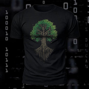 DTG Digital Tree Printed Short Sleeve T-Shirt