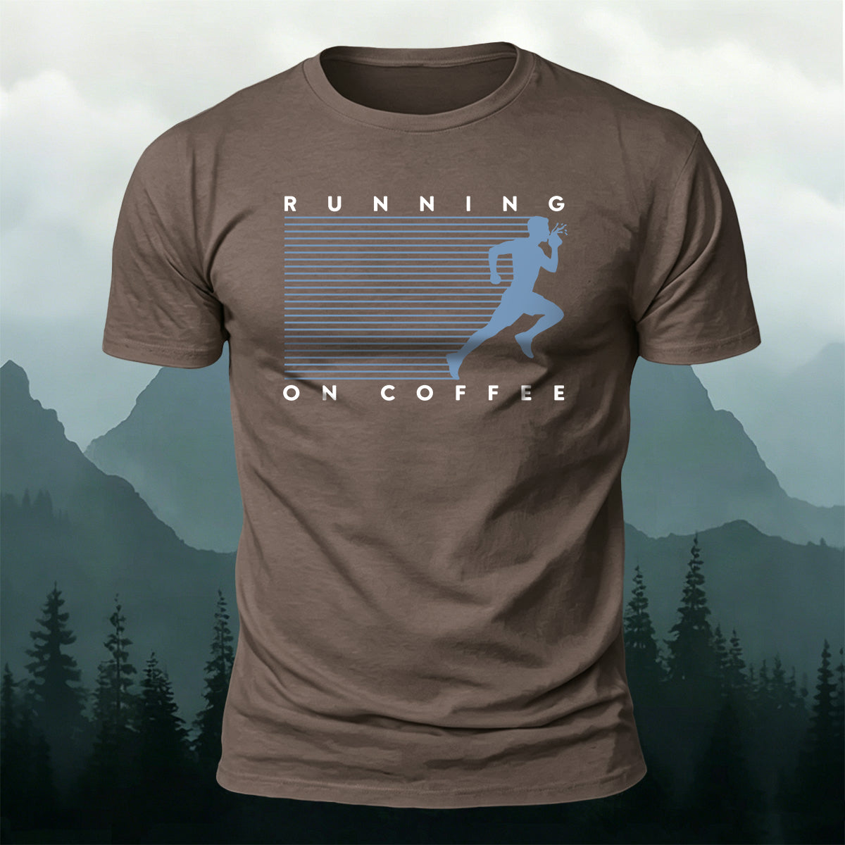Running Print Classic Casual Skin-Friendly T-Shirt