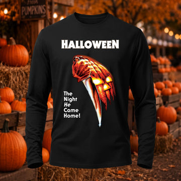 Premium Cotton Halloween Classic Horror Movie Long Sleeve T-Shirt