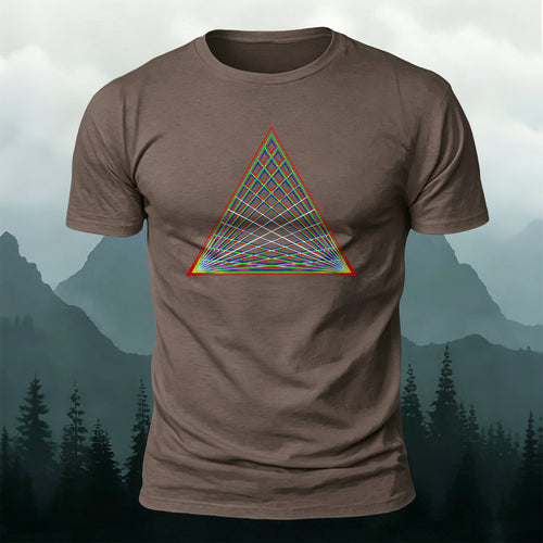 100% Cotton Abstract Geometric Simple Casual T-Shirt