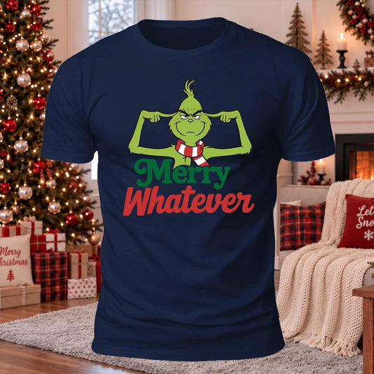Merry Whatever Printed Casual Short Sleeve T-Shirt