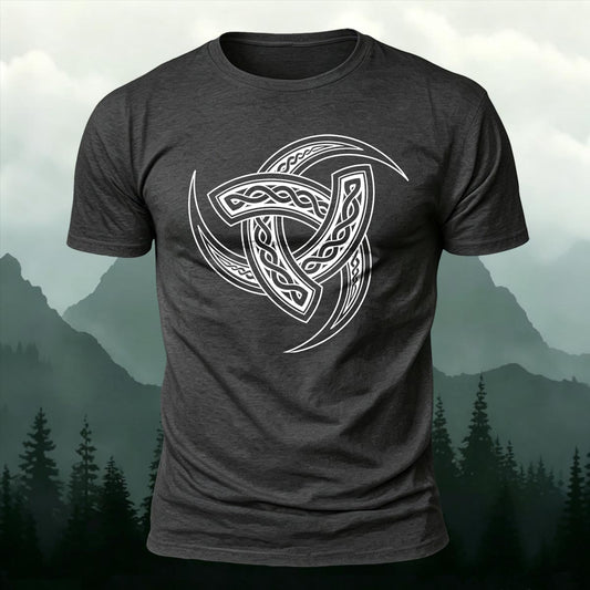 Triple Horn of Odin Printed Short Sleeve T-Shirt