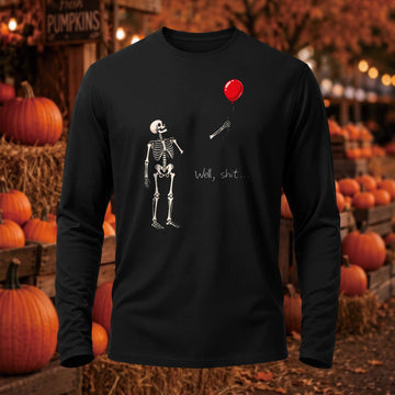 Well Shxt Skull Printed Long Sleeve T-Shirt