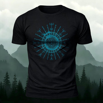 Midgard Serpent Totem Printed Short Sleeve T-Shirt