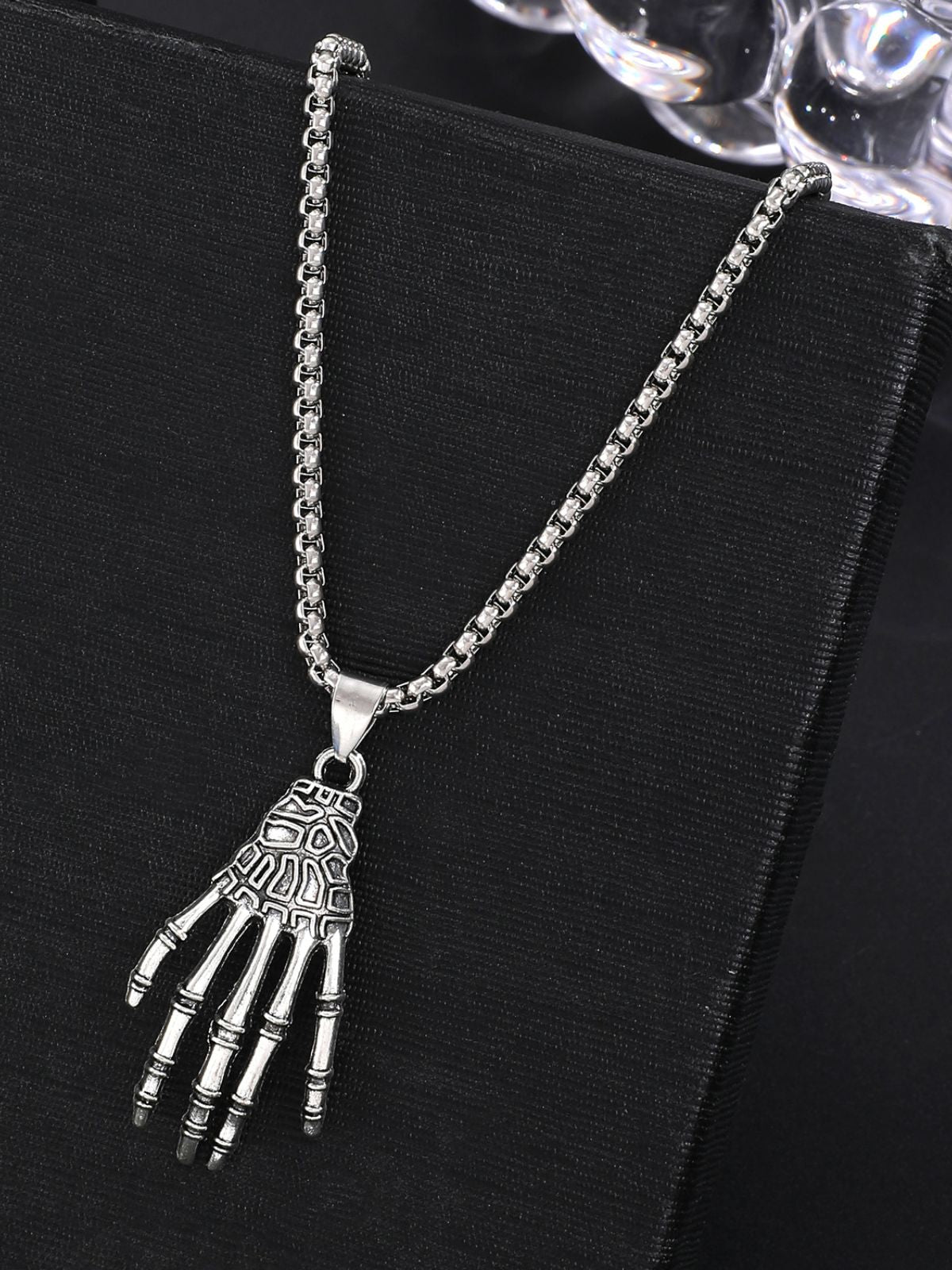 Gothic Dark Skeleton Pendant Necklace