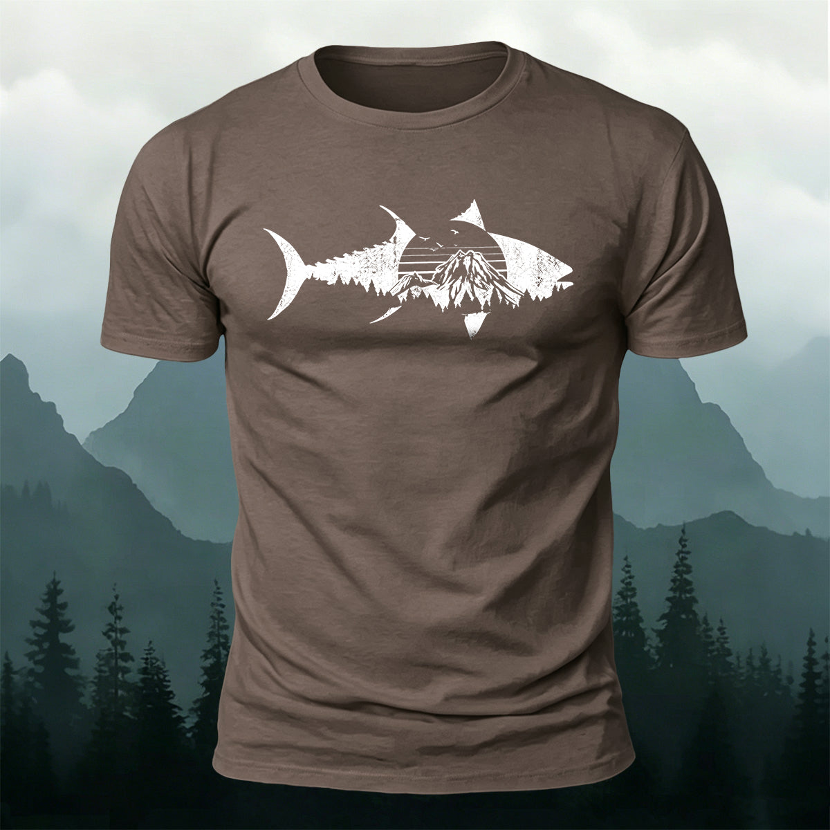 Minimalist Fish Outdoor Casual Breathable Tee