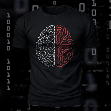 Circuit Brain Printed Short Sleeve T-Shirt
