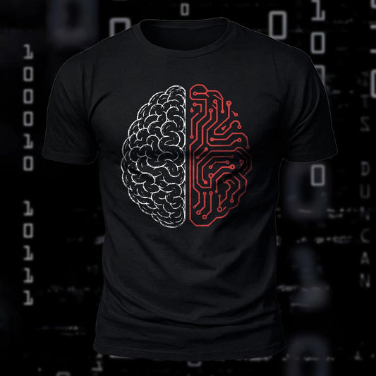 Circuit Brain Printed Short Sleeve T-Shirt