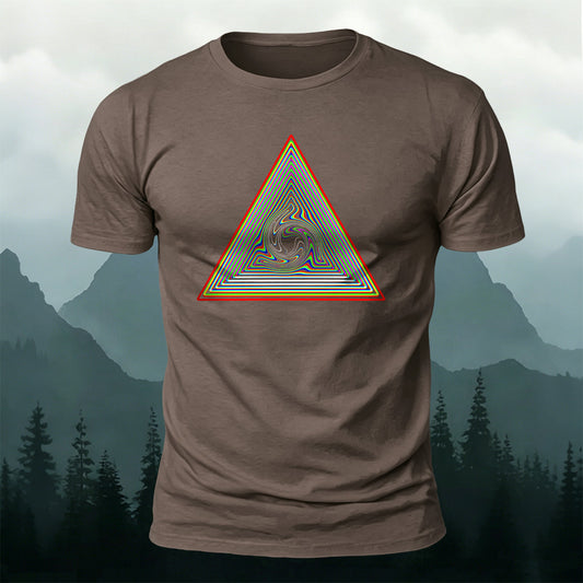 Premium Cotton Artistic Geometric Street Casual Tee
