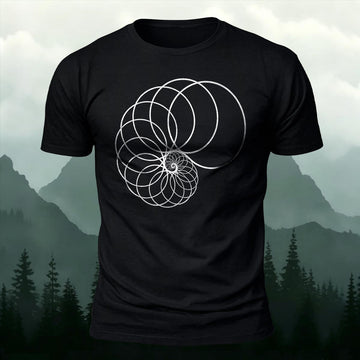 Fibonacci Sequence Printed Short Sleeve T-Shirt